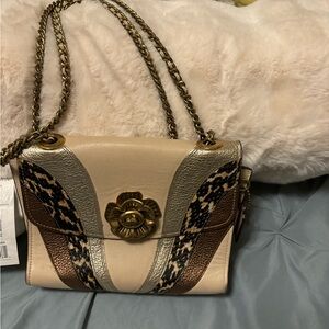 Coach Parker 18 with wave  Patchwork and snakeskin detail